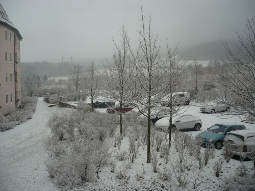Blick vom ArbZimmer i.d. Winter 