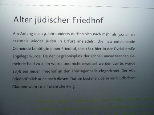 Erfurt Alter Jüdischer Friehof
