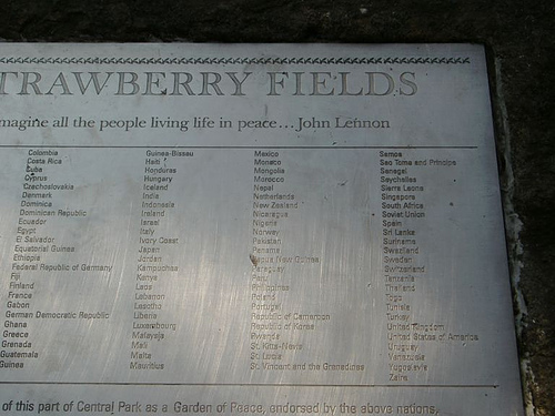John Lennon CentralPark NewYork