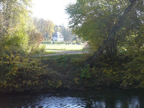 Varianten -2- Goethes Gartenhaus im Herbst