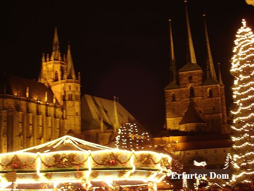 Weihnachtsgruß mit Erfurter Dom
