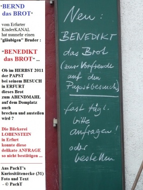KURIOSES 31 Brot BENEDIKT