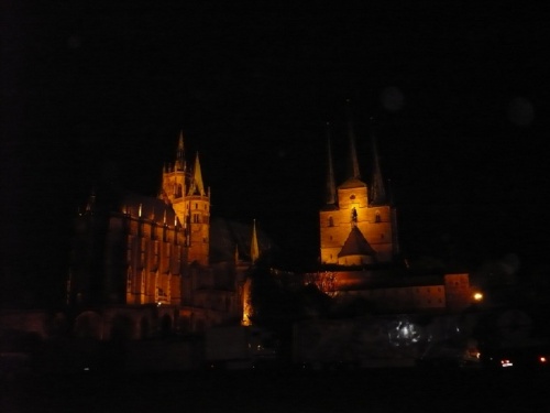 Erfurt Dom bei Nacht