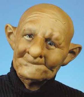 Alter zahnloser Mann