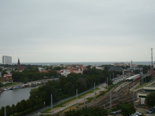 Warnemünde von unserer Kabine aus