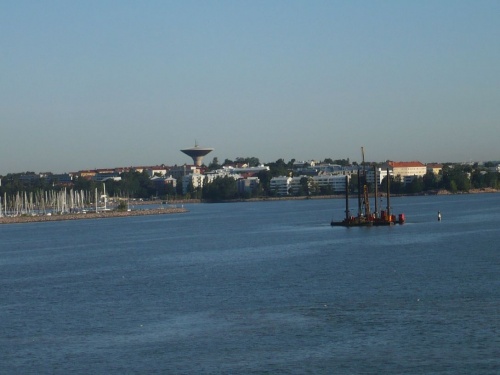 Blick vom Schiff auf Helsinki