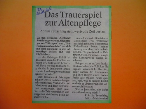 Pressebeitrag in Thüringer Allgemeine
