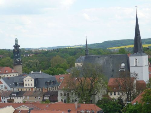 Weimar Jakobskirche m. Friedhof 11 Blick von Turm
