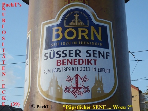 KURIOSES 39 Päpstlicher SENF