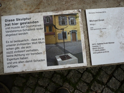 Weimar Schillerstraße Traurige Anzeige