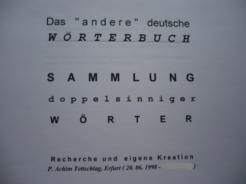 Das 'andere' deutsche Wörterbuch