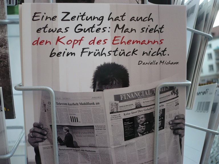 Frühstück Zeitung Ehemann