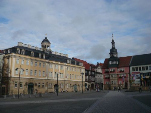 Eisenach  Marktplatz Schloß u. Rathaus