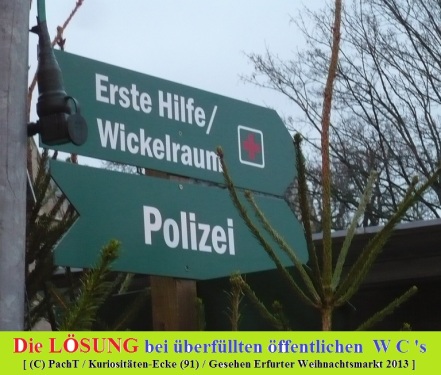 KURIOS 91 Erste Hilfe b. überfüllten WCs