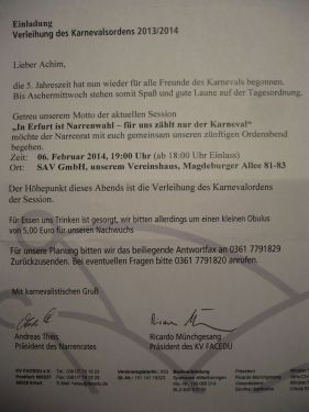 2014.02.06 FaCeDu ORDEN-ABEND Einladung