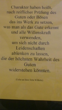 Anderer GEDANKEN _ Charakter  nach Königin Luise