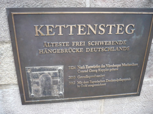 Nürnberg 032 Kettensteg ü. Pegnitz