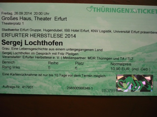 2014 EF Herbstlese_ Lochthofen u. Pleitgen 1 Eintritt