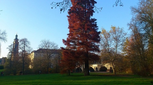 Weimar IlmPark Impression 8 Stadtschloß im Herbst