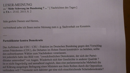 PachT PresseBeitrag TA 2015.02.28 unveröffentl. Reaktion