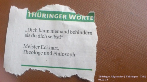 Selbst - Behinderung ... Zitat