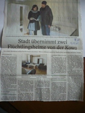 TA-Artikel zu Flüchtlingsheimen 