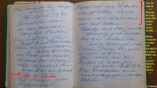 1887 - 1974 Erinnerung an meinen Opa Innedenksprüche Tgb 02a