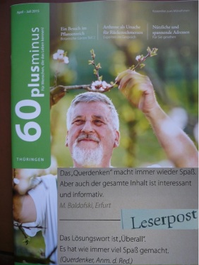 Magazin 60PlusMinus Leserbriefe Apr 2015