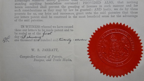 1887 - 1974 8 Entwicklungen meines Opa KATET_Strahler engl.Patent