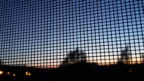 SonnenUntergang durch mein Laborfenster erlebt