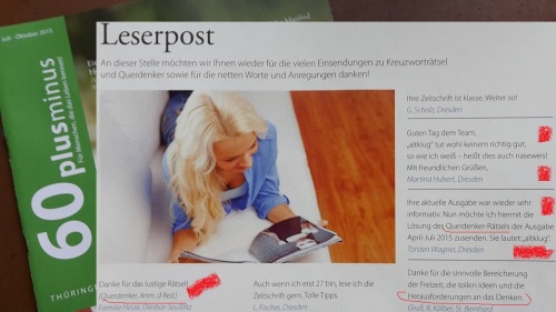 Magazin60+-_26.QUERdenkerRätsel 7 Leserpost