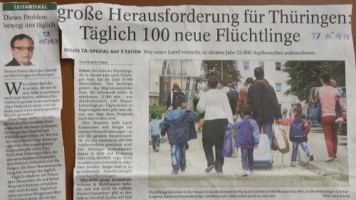 TA-Artikel zu Flüchtlingen 1 2015.09.05 Thür. Blog xxx