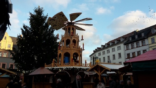 Weimar Marktplatz Weihnachtsmarkt _ Tag