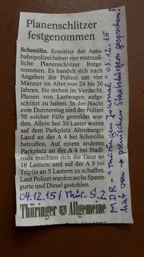 TA-Artikel zu Planenschlitzer 1 2015.04.16 Thür. Blog 07.12.15 Anfrage