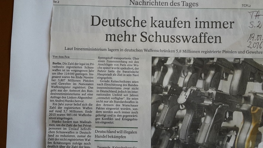 TA-Artikel zu Waffen privat 1 2016.01.19 Blog xxx