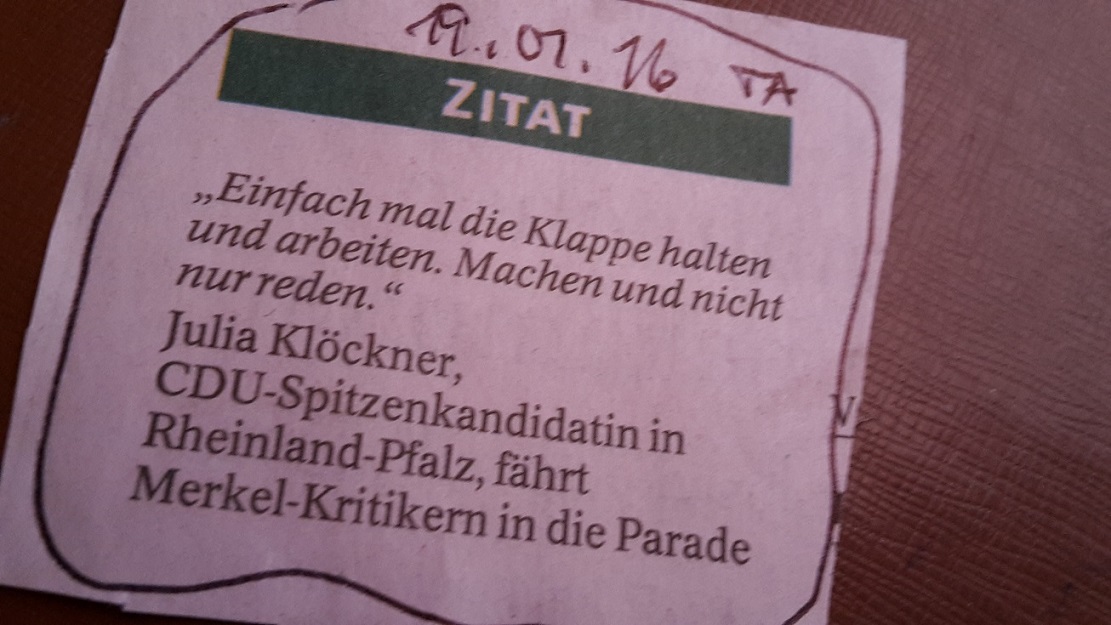 Zitat Einfach Klappe halten