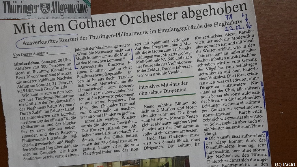 2016.02.20 Konzert FlughafenTerminal 21 Presse-Nachbetrachtung