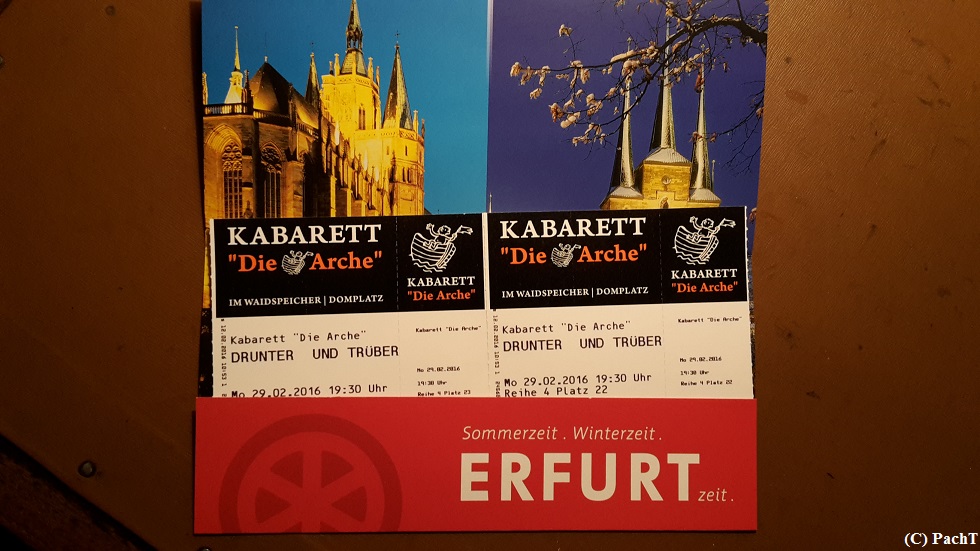 2016.02.29. Kabarett DRUNTER und Trüber 01 Ticket