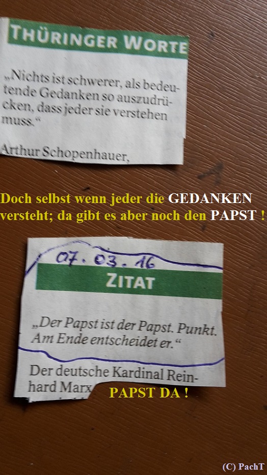 Zitat Papst entscheidet