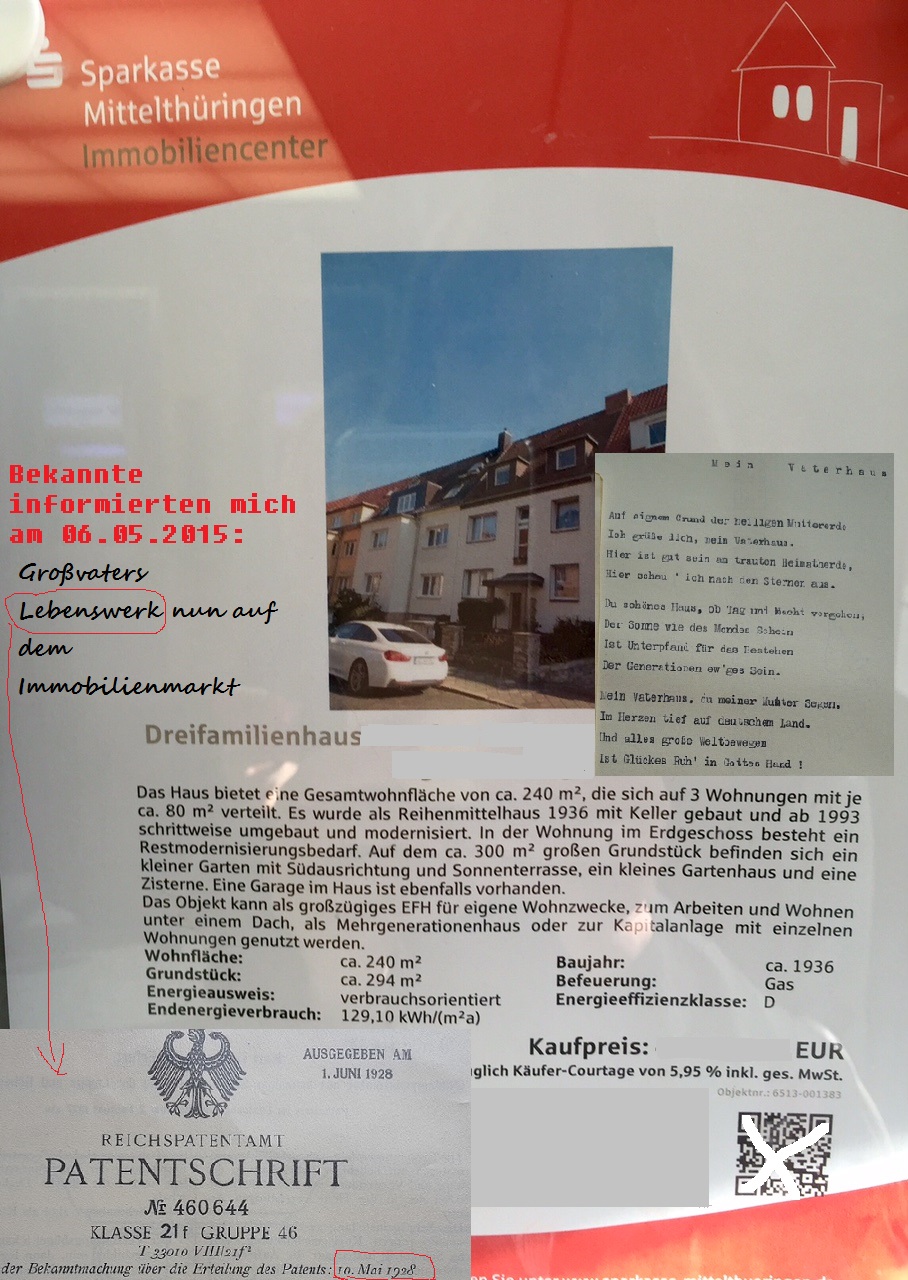 1887 - 1974 Opa Karl _ VaterHaus 3 Verkauf - Kopie