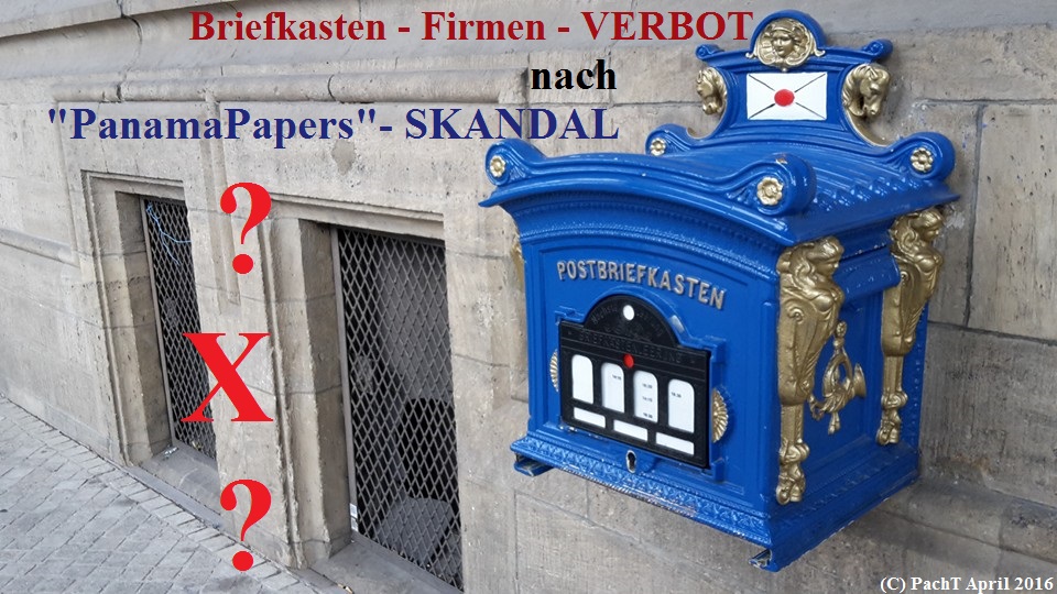 BRIEFKASTEN - FIRMA - VERBOT