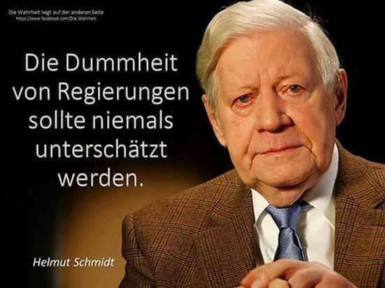 ALT-Bundeskanzler Schmidt _ kluger GEDANKE