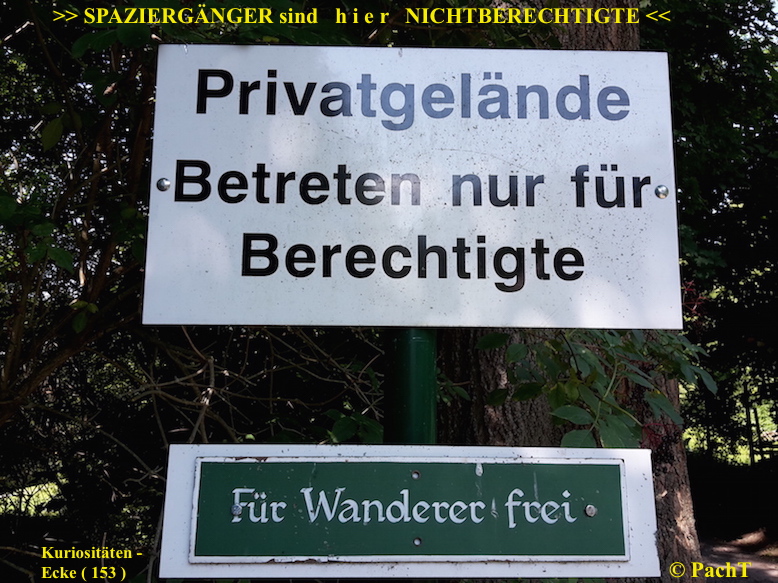 KURIOS 153 GESPERRT für SPAZIERGÄNGER