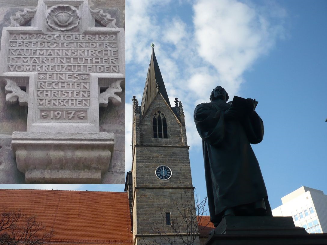 Anger _ Kaufmännerkirche LutherDenkma L.-Erinnerung
