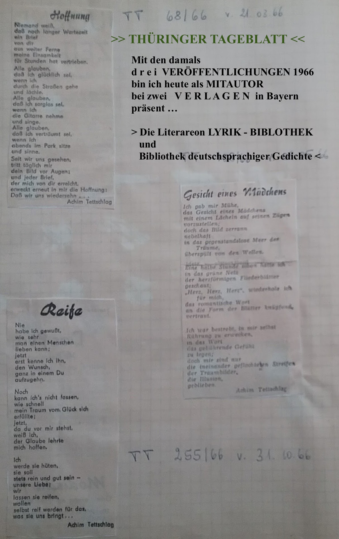 PachT 1966 Lyrik in Regionalpresse TT