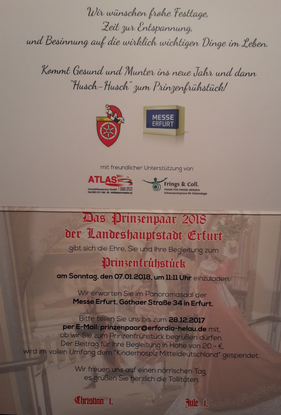 2018 GEC PrinzenFrühstück 01 Einladung