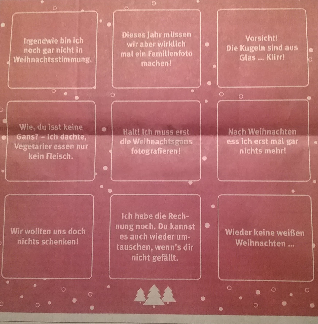 WeihnachtsEssen - BINGO