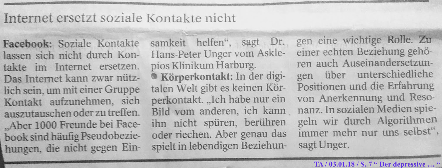 Facebook und Wirklichkeit