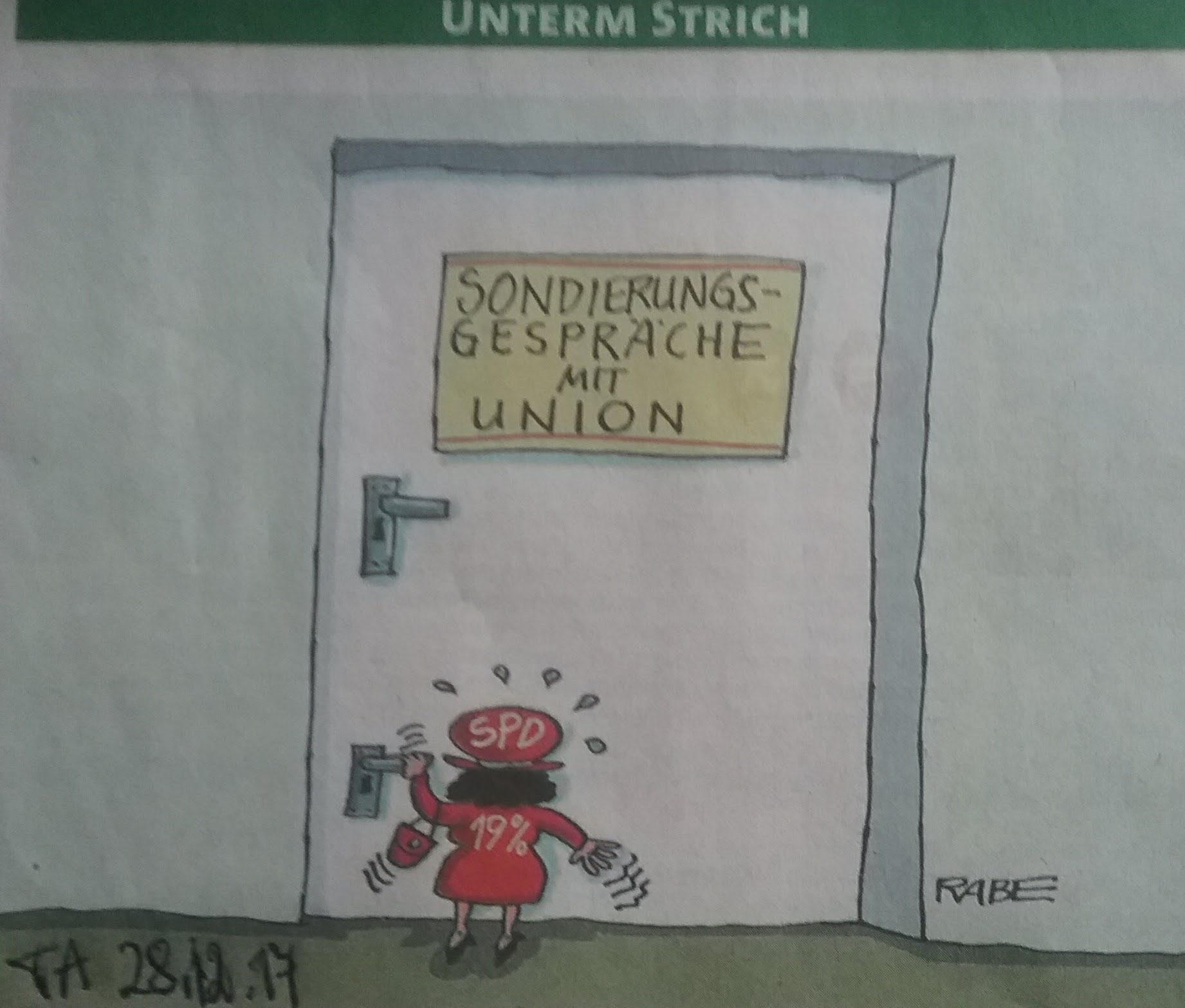 Karrikatur Sondierungen