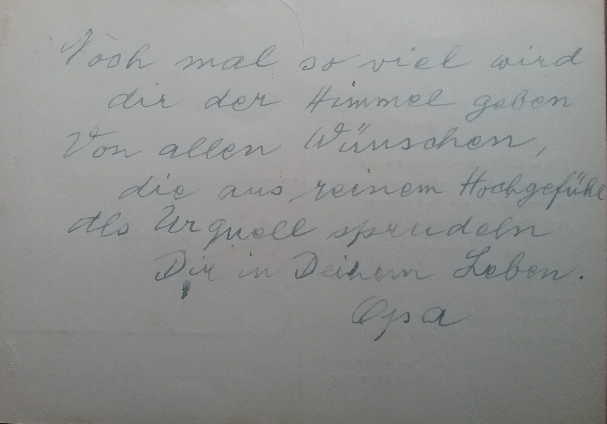 1887 - 1974 Erinnerung an meinen Opa Innedenksprüche Tgb 13 für mich